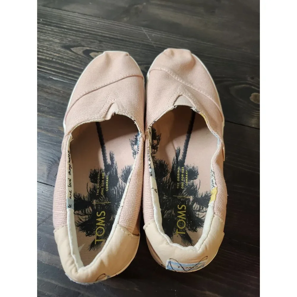TOMS Women Alpargata Boardwalk Cameo Rose Women's Espadrilles‎ Size 5 1/2